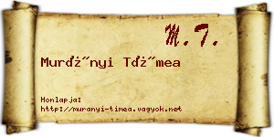 Murányi Tímea névjegykártya