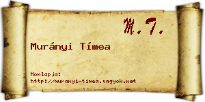 Murányi Tímea névjegykártya